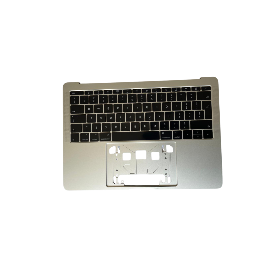 A1708 Top case with Keyboard for Apple MacBook Pro 13 inch Retina Non Touch Bar A1708 late 2016 to Mid 2017 Silver.